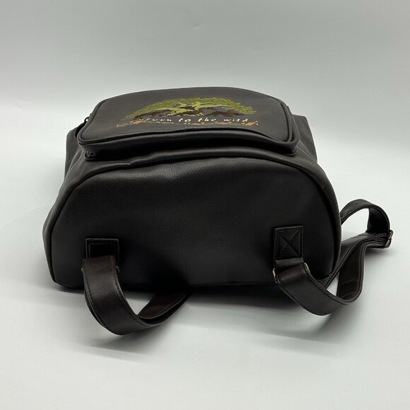 VTG Disney World Animal Kingdom Bag Brown Faux Leather Embroidered Tree Of Life - Picture 6 of 16